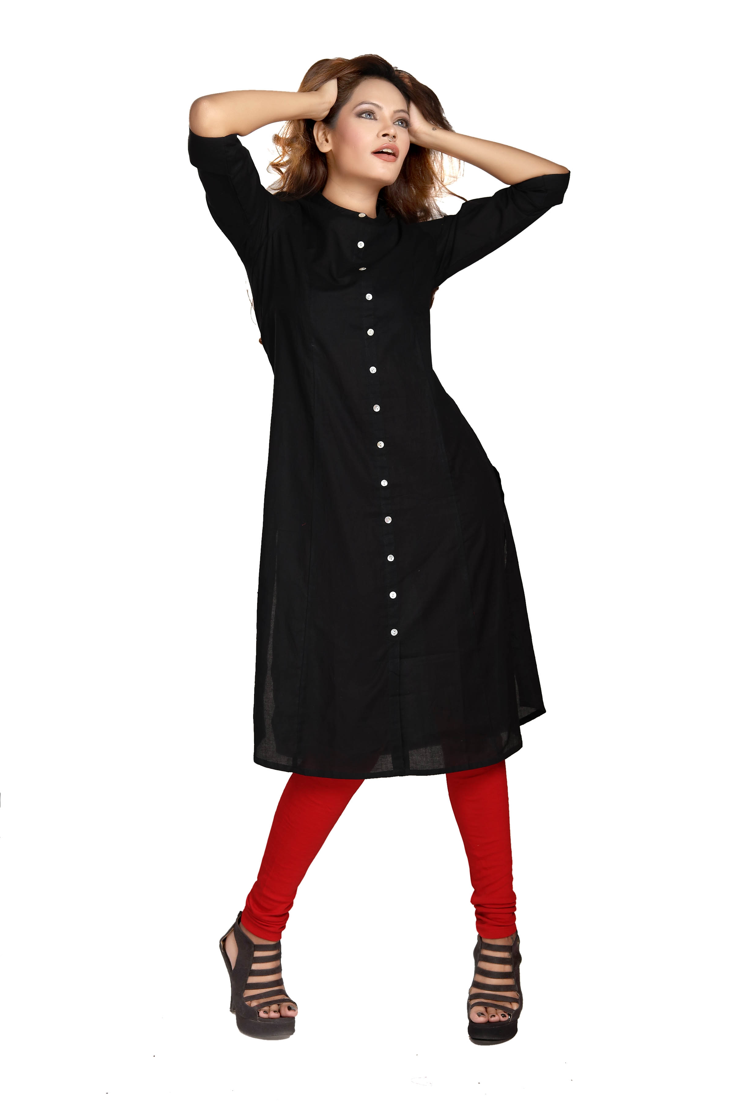 long shirt style kurtis