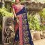 Silk Blue Saree Heavy Embroidery Zari Thread & Coding Work with Embroidery Blouse
