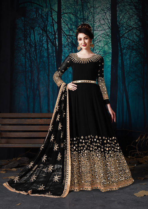 Black Georgette Embroiderd Salwar Kameez