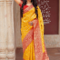 Yellow Banarasi Weaving Patola Silk Saree with Blouse
