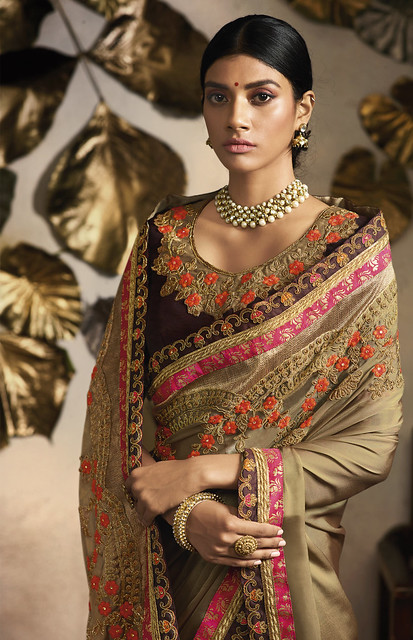 Embroidered Saree